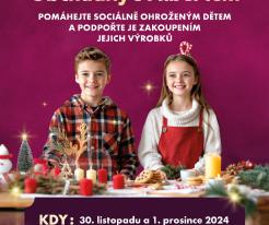 Děti z Dětského domova v Duchcově otevírají v Albertu svůj vánoční obchůdek